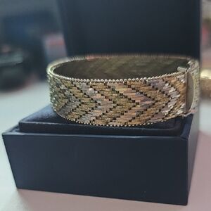 Elegant Gold and Silver Bracelet